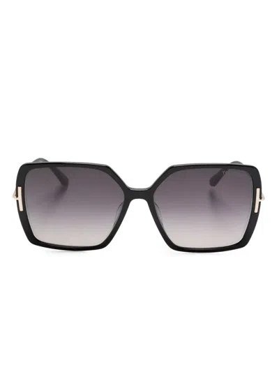 Tom Ford Square-frame Gradient Sunglasses In Black