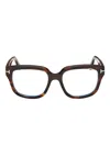 Tom Ford Square-frame Logo-detail Glasses In Brown