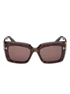 Tom Ford Square-frame Logo-detail Sunglasses In Brown