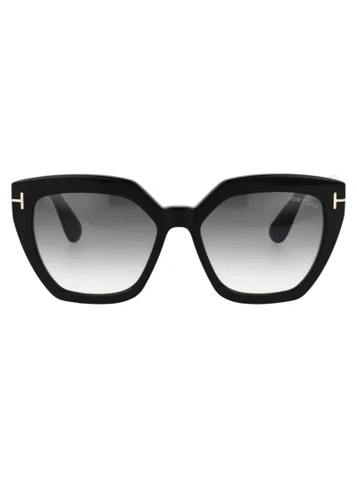 Tom Ford Square Frame Sunglasses In 01b