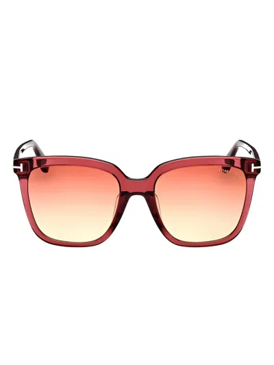 Tom Ford Square-frame Sunglasses In Red