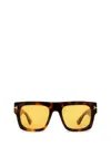 Tom Ford Eyewear Square Frame Sunglasses In 5356e - Avana/altro / Marrone