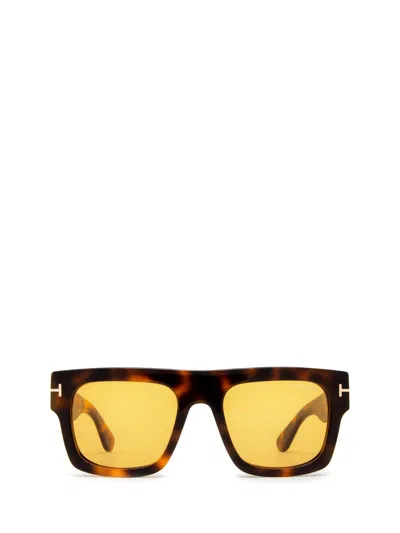 Tom Ford Eyewear Square Frame Sunglasses In Havana