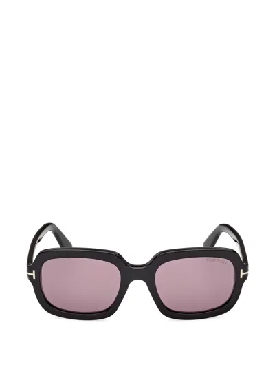 Tom Ford Lana 53mm Rectangular Sunglasses In Red