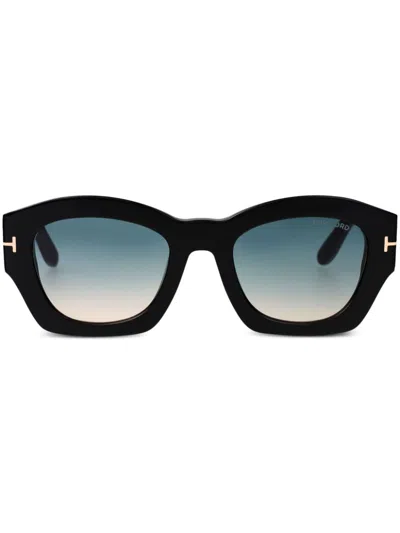 Tom Ford Square-frame Sunglasses In Black Blue