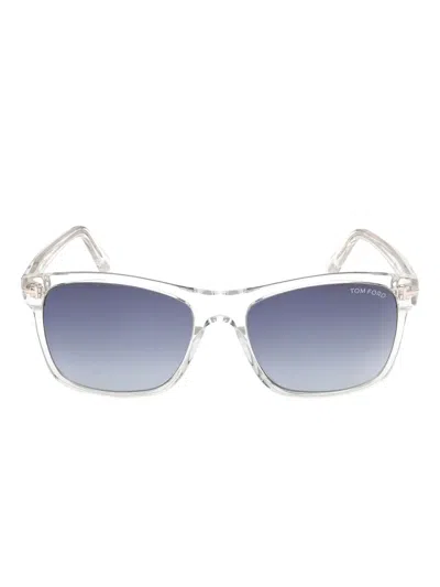 Tom Ford Square Frame Sunglasses In Blue