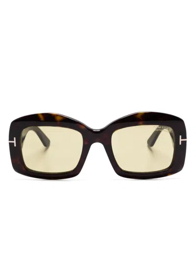Tom Ford Square-frame Sunglasses In Brown