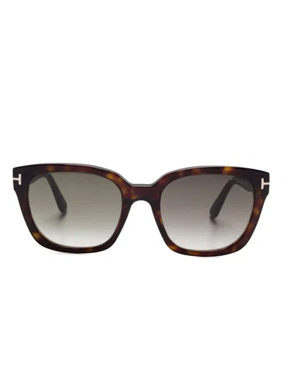 Tom Ford Square-frame Sunglasses In Brown