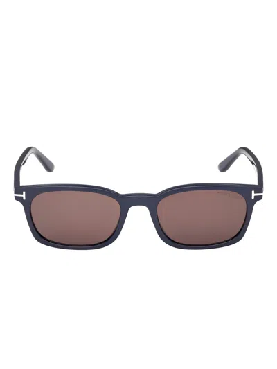 Tom Ford Square Frame Sunglasses In Brown