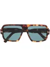 Tom Ford Square-frame Sunglasses In Brown