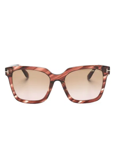 Tom Ford Square-frame Sunglasses In Brown