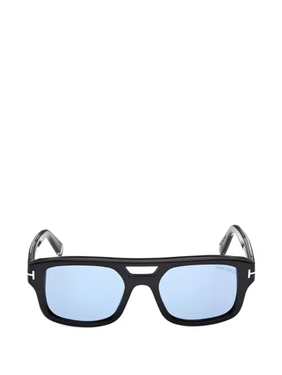 Tom Ford Square-frame Sunglasses In Burgundy