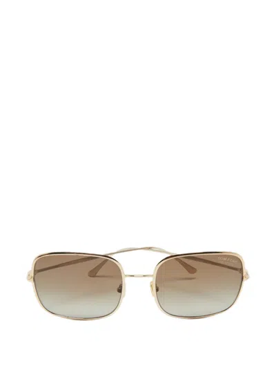Pre-owned Tom Ford Square-frame Sunglasses In Gold
