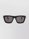 Tom Ford Square Frame Sunglasses Metal Accents In Animal Print