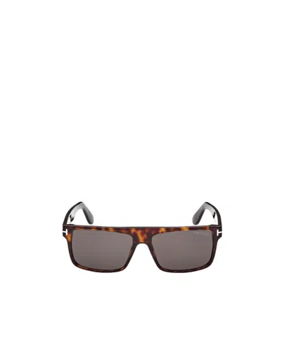 Tom Ford Square-frame Tortoiseshell Sunglasses In Gray
