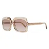 Tom Ford Square Full Rim, With A Shiny Light Brown Frame And Brown Gradient Lens. In Brown
