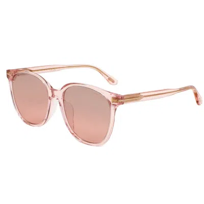 Tom Ford Square Full Rim, With A Transparent Pink Frame And Pink Lens.