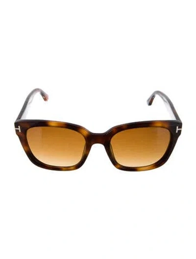 Pre-owned Tom Ford Square Gradient Sunglasses In Black