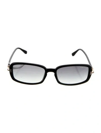 Pre-owned Tom Ford Square Gradient Sunglasses In Black