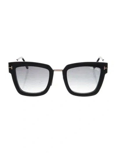 Pre-owned Tom Ford Square Gradient Sunglasses In Black