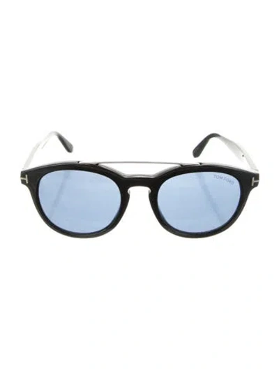 Pre-owned Tom Ford Square Gradient Sunglasses In Black