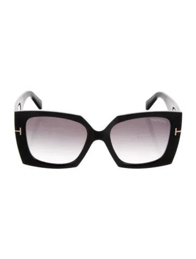 Pre-owned Tom Ford Square Gradient Sunglasses In Black