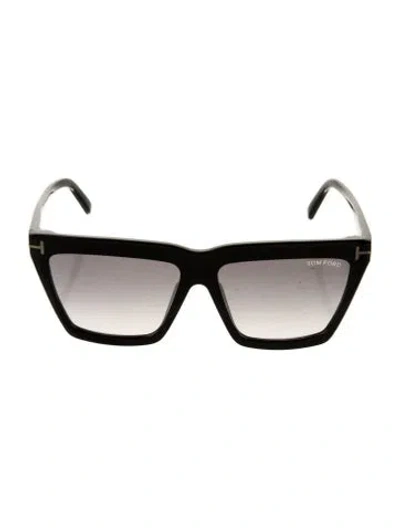 Pre-owned Tom Ford Square Gradient Sunglasses In Black