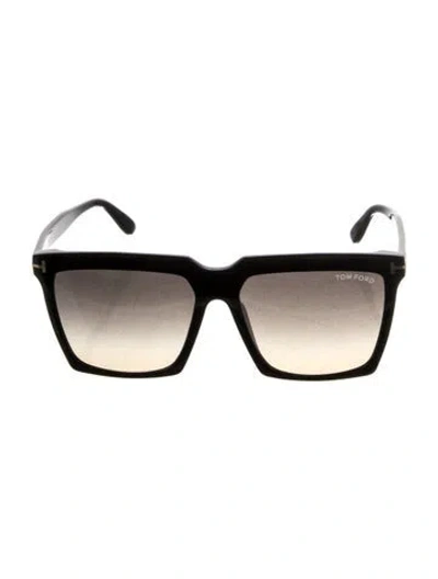 Pre-owned Tom Ford Square Gradient Sunglasses In Black
