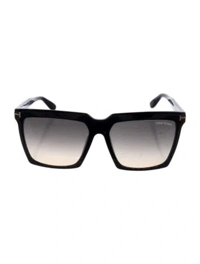 Pre-owned Tom Ford Square Gradient Sunglasses In Black