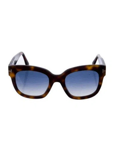 Pre-owned Tom Ford Square Gradient Sunglasses In Brown
