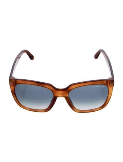 Pre-owned Tom Ford Square Gradient Sunglasses In Brown