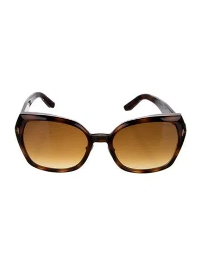 Pre-owned Tom Ford Square Gradient Sunglasses In Brown