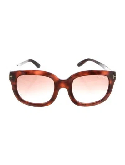 Pre-owned Tom Ford Square Gradient Sunglasses In Brown