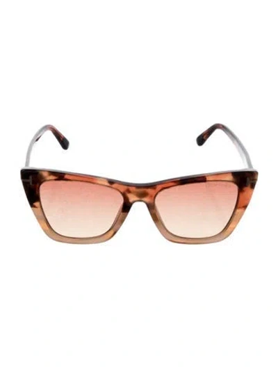 Pre-owned Tom Ford Square Gradient Sunglasses In Brown