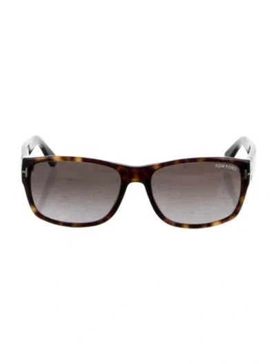 Pre-owned Tom Ford Square Gradient Sunglasses In Brown