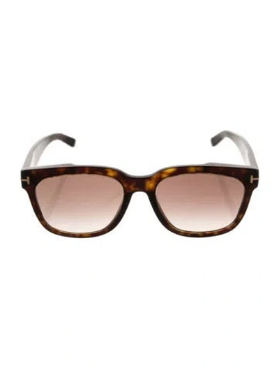 Pre-owned Tom Ford Square Gradient Sunglasses In Brown