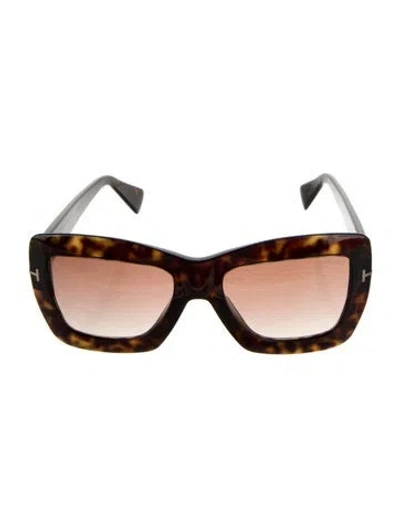 Pre-owned Tom Ford Square Gradient Sunglasses In Brown