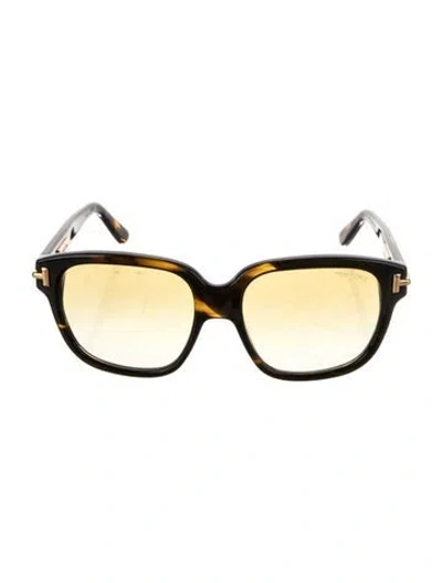 Pre-owned Tom Ford Square Gradient Sunglasses In Brown