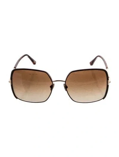 Pre-owned Tom Ford Square Gradient Sunglasses In Brown