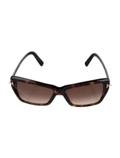 Pre-owned Tom Ford Square Gradient Sunglasses In Brown
