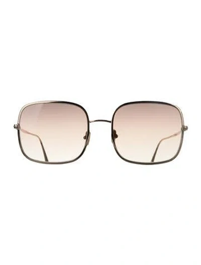 Pre-owned Tom Ford Square Gradient Sunglasses In Gold