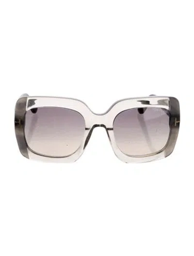 Pre-owned Tom Ford Square Gradient Sunglasses In Gray