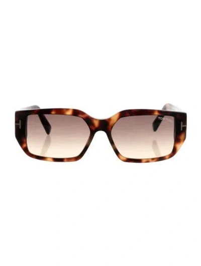 Pre-owned Tom Ford Square Gradient Sunglasses In Gray