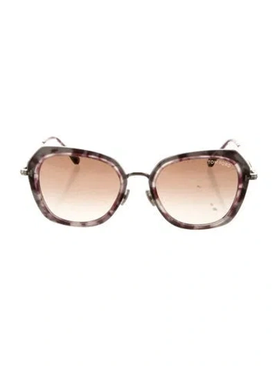 Pre-owned Tom Ford Square Gradient Sunglasses In Silver