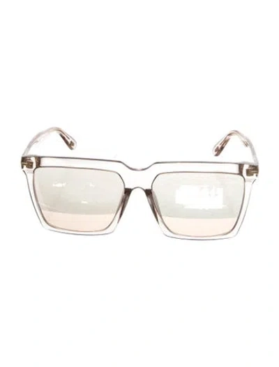 Pre-owned Tom Ford Square Gradient Sunglasses In Transparent