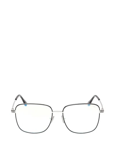 Tom Ford Square Metal Glasses In Black