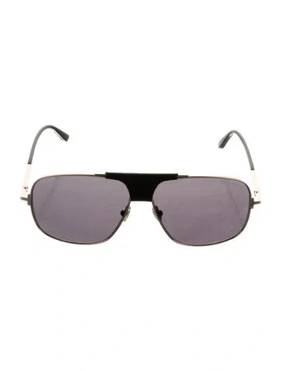 Pre-owned Tom Ford Square Mirrored Sunglasses In Black