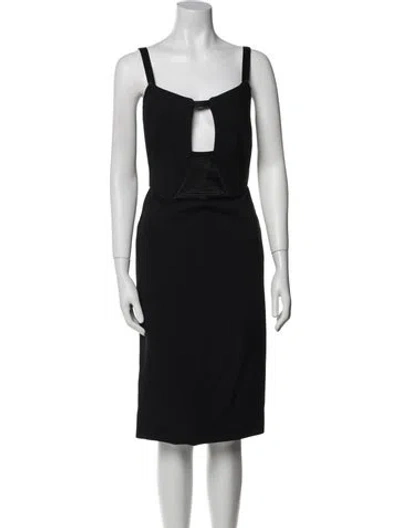Pre-owned Tom Ford Square Neckline Knee-length Dress In Black