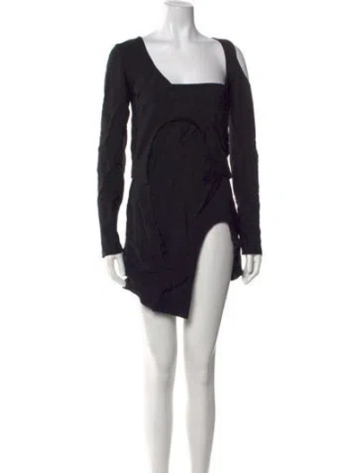 Pre-owned Tom Ford Square Neckline Knee-length Dress In Black