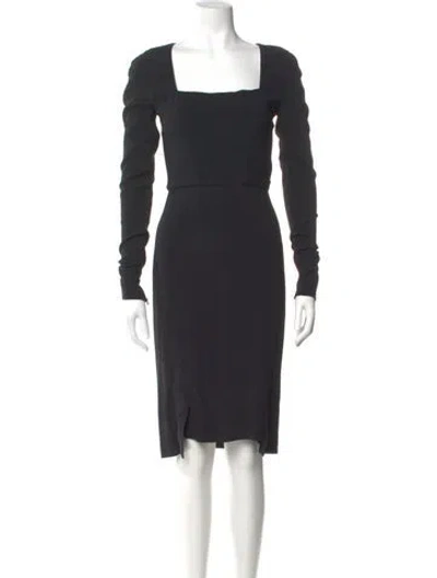 Pre-owned Tom Ford Square Neckline Knee-length Dress In Black